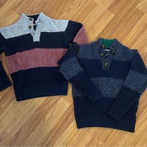 Tommy Hilfiger quarter zip knit thick winter sweater boys size 7